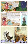  blindfold blush carrot comic dialog donkey eating equine female fight food friendship_is_magic fruit heads_and_tails horn horse male mammal melon my_little_pony original_character pomegranate pony sitting smudge_proof snails_(mlp) snips_(mlp) tails text tomato unicorn winged_unicorn wings 