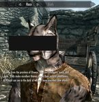 ambiguous_gender clothed clothing english_text feline fur khajiit mammal outside solo text the_elder_scrolls the_elder_scrolls_v:_skyrim video_games wagon whiskers 