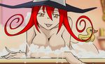  1girl bath bird blair bubble_bath duck gold_eyes hat photoshop red_hair soul_eater witch_hat yellow_eyes 