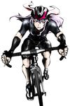  akikusa_peperon animal_ears bad_id bad_pixiv_id bicycle bicycle_helmet bike_jersey bike_shorts breasts bunny_ears determined elbow_gloves gloves ground_vehicle handlebar helmet highres muscle open_mouth purple_hair red_eyes reisen_udongein_inaba simple_background small_breasts sweat thick_thighs thighs toned touhou white_background 