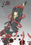  black_bullet blood gun highres male_focus satomi_rentarou solo tentacles weapon 
