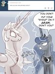  askprincess dripping english_text female food_play friendship_is_magic innuendo luna my_little_pony nadvgia princess princess_celestia_(mlp) princess_luna_(mlp) princess_molestia_(mlp) royalty text tumblr 