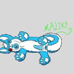  blue_fur blue_penis canine fur kori male maliki_zaun mammal penis sex_toy transformation white_fur 