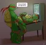  anal_penetration arcade_machine baraqueen biceps bound brothers duo gay green_skin incest male michelangelo_(tmnt) muscles mutant ninja pads penetration penis raphael_(tmnt) reptile scalie sibling teenage_mutant_ninja_turtles turtle 