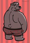  bear boxers butt butt_cleavage chubby male mammal rthur smile solo underwear 