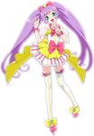  aqua_eyes artist_request bow detached_sleeves full_body hair_bow idol long_hair manaka_lala microphone official_art pretty_(series) pripara puffy_short_sleeves puffy_sleeves purple_hair shoe_bow shoes short_sleeves solo source_request thighhighs transparent_background twintails very_long_hair 