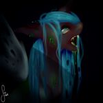  blood changeling drooling female feral friendship_is_magic my_little_pony queen_chrysalis_(mlp) saliva saoiirse solo 