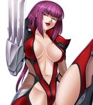  breasts gauntlets kagami kagami_hirotaka large_breasts lilith-soft lowres ninja oboro_(taimanin_asagi) pink_hair taimanin_asagi taimanin_asagi_battle_arena 