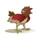  angry avian beak bird kauritsuo nintendo open_mouth plain_background pok&#233;mon pok&eacute;mon solo sparrow spearow standing talons tongue video_games wings 