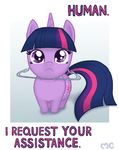  cute english_text equine feral friendship_is_magic frown fur hair hanger horn horse looking_at_viewer mammal my_little_pony pony purple_eyes purple_fur purple_hair solo text tiny twilight_sparkle_(mlp) two_tone_hair unicorn 