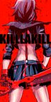  back black_hair copyright_name gloves kill_la_kill matoi_ryuuko s_tanly scissor_blade senketsu short_hair skirt 