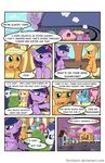  applejack_(mlp) bridge canterlot cloud comic cutie_mark donzatch door english_text equine female fluttershy_(mlp) friendship_is_magic fur green_eyes hair horn mammal mountain my_little_pony orange_fur pegasus pink_fur pink_hair pinkie_pie_(mlp) polearm purple_eyes purple_fur purple_hair rainbow_dash_(mlp) rarity_(mlp) royal_guard_(mlp) rug shield spear teal_eyes text tracks train twilight_sparkle_(mlp) unicorn wheels white_fur window winged_unicorn wings yellow_fur 