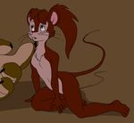  an_american_tail anthro disembodied_hand dontfapgirl duo female hair long_hair mammal mouse nude pink_nose rodent shadow size_difference solo_focus tanya_mousekewitz teeth 