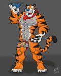  abs anthro balls biceps big_muscles cereal feline fur hair k-9 kellogg&#039;s kellogg's looking_at_viewer male mammal muscles nipples nude open_mouth pecs penis solo standing tiger tony_the_tiger 