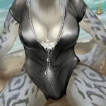  antar_dragon breasts chest_tuft cum cum_in_swimsuit cum_on_breasts dickgirl erection feline fish fur intersex leopard mammal marine penis shark snow_leopard swimsuit tuft 