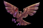  avian beak bird chest_tuft fearow flying fur nicnak044 nintendo plain_background pok&#233;mon pok&eacute;mon solo talons tuft video_games wings 