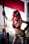  asian breasts cleavage cosplay glasses gloves gun photo red_hair sexy solo stockings tengen_toppa_gurren-lagann tengen_toppa_gurren_lagann thighhighs weapon yoko_littner yoko_ritona 