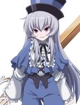  aka_(s3637) cosplay frills hat long_hair purple_eyes rozen_maiden scissors silver_hair solo souseiseki souseiseki_(cosplay) suigintou 
