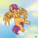  equine female feral friendship_is_magic horse hybridance mammal my_little_pony pegasus pony scootaloo_(mlp) smile solo wings 