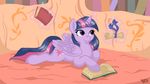  book equine female feral friendship_is_magic horn horse hybridance mammal my_little_pony pony scroll solo twilight_sparkle_(mlp) winged_unicorn wings 