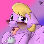  aviator_glasses bedroom_eyes blonde_hair candy equine feral fur hair horse licking lollipop looking_at_viewer male mammal my_little_pony original_character pegasus pony potes purple_eyes purple_fur simple_background smile solo suggestive tongue wing_boner wings 