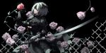  flowers katana nier_automata rose sword tsurukame weapon yorha_unit_no._2_type_b 