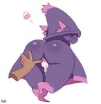  bent_over blush butt cum cum_in_pussy cum_inside disembodied_hand female ghost lightsource mismagius nintendo pok&#233;mon pok&eacute;mon pussy spirit spread_pussy spreading video_games 