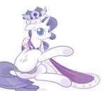  anus blue_eyes braddo braddo_epon cloak crown dripping equine female feral friendship_is_magic fur hair horn horse mammal my_little_pony nude plain_background pony princess_platinum purple_hair pussy rarity_(mlp) solo spread_legs spreading unicorn white_background white_fur wings 