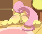  clitoris cutie_mark equine female feral fluttershy_(mlp) friendship_is_magic fur hair hooves horse inside khorme mammal my_little_pony pegasus perineum pink_hair pink_tail pony presenting pussy raised_tail rug trembling wings wood yellow_fur 