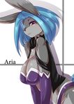  anthro aria blue_hair blush breasts buried_frog clothed clothing female hair lagomorph long_ears looking_at_viewer mammal purple_eye rabbit shadow solo 