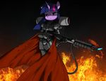  black_hand brotherhood_of_nod cape command_and_conquer equine fire flamethrower friendship_is_magic horn horse mammal my_little_pony nod pony ranged_weapon theoretical_chaos twilight_sparkle_(mlp) unicorn weapon 