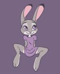  disney female judy_hopps lagomorph mammal purple_background rabbit simple_background solo starshippizza zootopia 