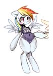  anthro blue_fur blush camel_toe cutie_mark equine female friendship_is_magic fur hair mammal multi-colored_hair my_little_pony navel nitronic one-piece_swimsuit pegasus plain_background rainbow_dash_(mlp) rainbow_hair solo sweat swimsuit white_background wings 