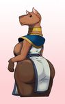  big_breasts big_butt blush breasts butt capybara capybarian collar dktorzi female looking_at_viewer looking_back mammal nipples rodent side_boob solo space_dandy standing voluptuous wide_hips 