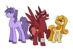  cutie_mark duo equine female friendship_is_magic group hair horn horse kilala97 male mammal my_little_pony original_character pegasus pony smile two_tone_hair unicorn wings 