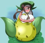  breasts fangs huge_breasts leaf mei_(pokemon) nega96396 pokemon pokemon_(game) pokemon_bw2 solo victreebel vines vore 
