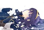  blue_eyes blue_hair fire_emblem fire_emblem:_kakusei flower gloves highres ijiro_suika long_hair lucina lying solo tiara 