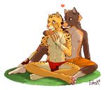  cheetah couple cute duo edesk feline gay loincloth male mammal so tribal wolf 