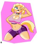 absurd_res anthro bear brandy_and_mr._whiskers brandy_harrington canid canine canis cranebear disney domestic_dog female hi_res mammal solo sportswear