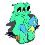 1:1 alien animated anthro buggy_(buggy_the_little_hero) buggy_the_little_hero butt_slap child group lextoondog low_res male morphus short_playtime slap spanking trio young