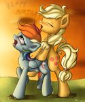  2014 abdominal_bulge applejack_(mlp) cutie_mark dickgirl dickgirl_on_female equine female feral friendship_is_magic horse intersex mammal my_little_pony neko-me pegasus penetration pony rainbow_dash_(mlp) sex wings 