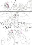 alirfesta alirfesta_felastis anthro bathing bubble comic dirty equi equid equine equis_universe female hi_res horse humor invalid_tag ki&#039;rinaes kirinaes mammal nude one_page_comic peach_(disambiguation) shower smell smile sunny_way traditional_media_(artwork) wet