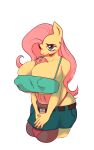 animal_genitalia animal_penis anthro big_breasts big_nipples big_penis breasts clothed clothing crazywallop equid equine equine_genitalia equine_penis fluttershy_(mlp) friendship_is_magic fully_clothed genitals gynomorph hasbro hi_res horse huge_breasts huge_penis intersex mammal my_little_pony nipples penis penis_between_breasts pony solo thong underwear