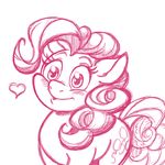  &lt;3 blush cutie_mark earth_pony equine female friendship_is_magic hair horse latecustomer mammal monochrome my_little_pony pink_theme pinkie_pie_(mlp) plain_background pony solo white_background 