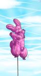  balloon balls floating inflatable lagomorph male mammal mot rabbit rubber shiny translucent 