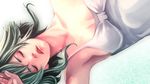  bad_id bad_pixiv_id breasts cleavage closed_eyes dress fingernails green_hair gumi jun_jun long_fingernails nail_polish realistic short_hair small_breasts solo vocaloid white_dress 