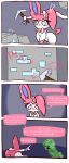 9:21 absurd_res comic dialogue eeveelution female feral generation_6_pokemon hi_res microsoft minecraft mojang nintendo pickaxe pokemon pokemon_(species) ram_g_thunder ribbons speech_bubble sylveon xbox_game_studios