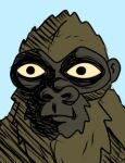 ape disgust disgusted_face disturbed feral fur gorilla haplorhine headshot_portrait kaiju king_kong low_res male mammal portrait primate reaction_image ruubeszdraws simple_background solo third-party_edit what wide_eyed