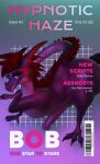 3d_(artwork) absurd_res anthro bob_(velocirection) cover digital_media_(artwork) dragon hi_res hypnotic_haze magazine magazine_cover male mind_control reptile scalie simple_background solo solo_in_panel wingless_dragon