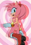 &lt;3 2024 amy_rose animated anthro anus blinking boots boots_only breasts clothing eulipotyphlan female footwear footwear_only genitals gloves green_eyes handwear happy hedgehog looking_at_viewer mammal mostly_nude nipples no_sound on_one_leg open_mouth pix-n-tix pussy seductive sega short_playtime slim small_breasts solo sonic_the_hedgehog_(series) standing tail teeth tongue